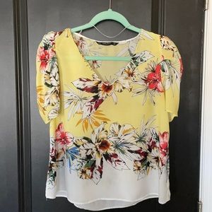 Top from Zara in yellow and white